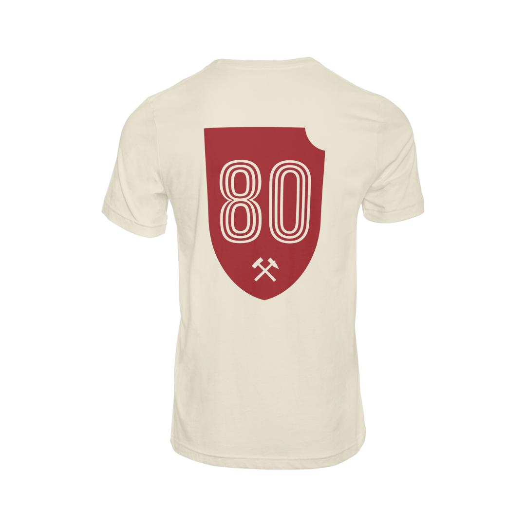 T-Shirt RW Ahlen - 80 Jahre RW Ahlen Beige